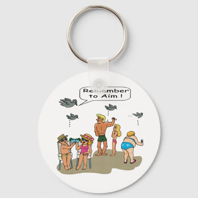 "Beach Droppings" Key Ring (Front)