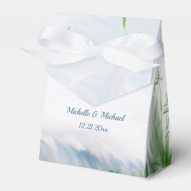 Beach Dune Romance Wedding Favour Box (Front Side)