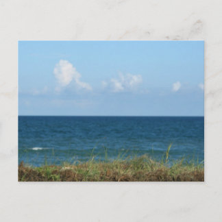 Beach dune with blue water and sky, Florida Postcard