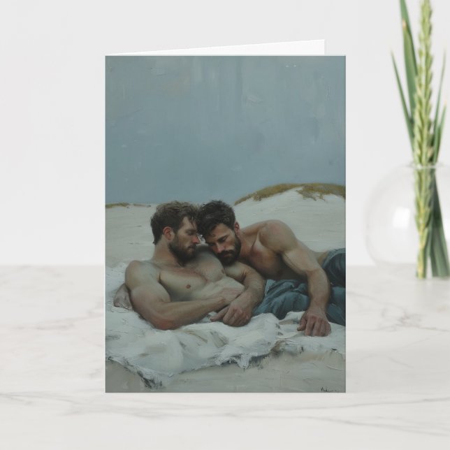 Beach Dunes Embrace Card (Front)