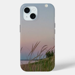 Beach Dunes Evening Sky Full Moon iPhone 15 Case