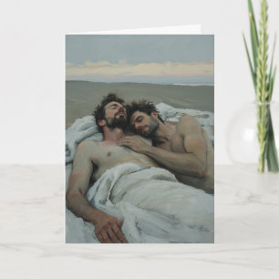 Beach Dunes Sunset Embrace Card