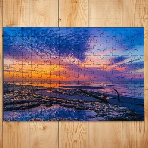 Beach Erosion Beaufort SC Beautiful Sunrise Jigsaw Puzzle