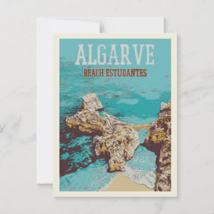 Beach Estudantes, Lagos Algarve Portugal - Unique Postcard