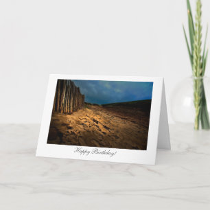 Beach Exit at Sundown - Happy Biirthday Card