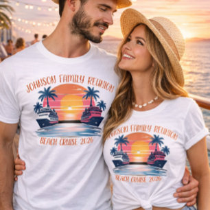 Beach Family Reunion Custom Cruise Summer Vacation T-Shirt