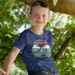Beach Family Reunion Sunset Island Vacation Kids T-Shirt<br><div class="desc">Cute matching summer family reunion beach vacation t-shirts for a boy to wear on an island cruise or tropical seaside trip. Features beautiful palm trees in front of a pretty ocean sunset. Perfect custom tees for all children in a group to match. Customise this kids tee with the name or...</div>
