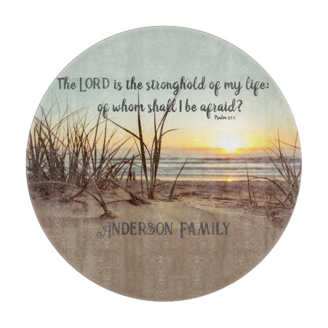 Beach family scripture, cutting board (Front)