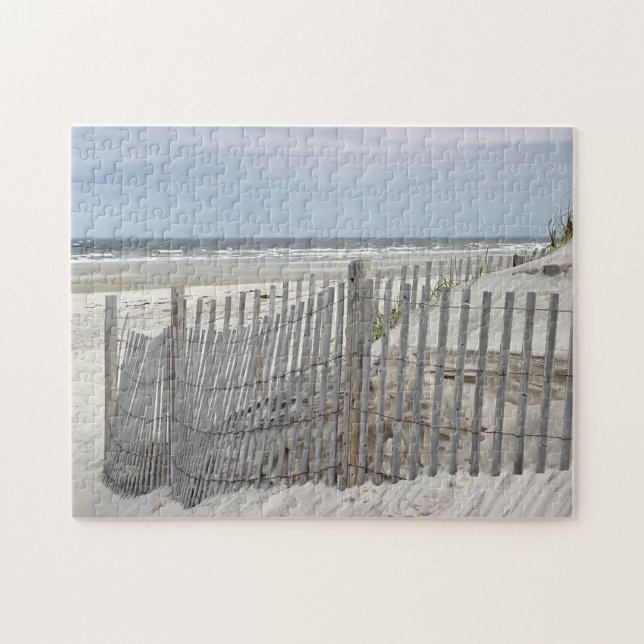 Beach fence and sand dune at the beach jigsaw puzzle (Horizontal)