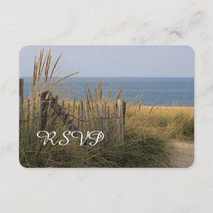 Beach fence and sand dune RSVP Card