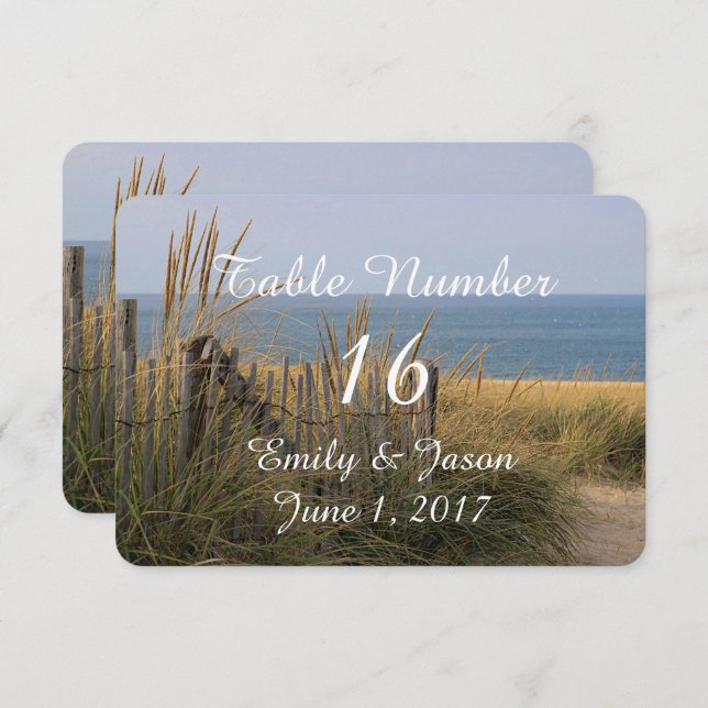 Beach fence in the sand dunes invitation (Front/Back)