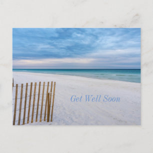 Beach Fence Morning Destin Florida Get Well Postcard