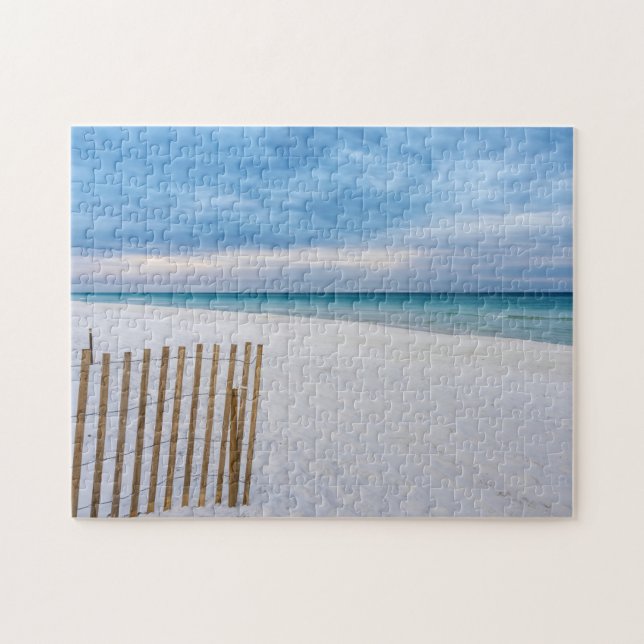 Beach Fence Morning Destin Florida Jigsaw Puzzle (Horizontal)