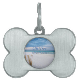 Beach Fence Morning Destin Florida Pet Tag