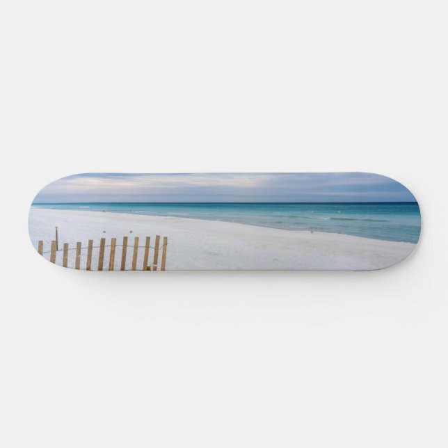 Beach Fence Morning Destin Florida Skateboard (Horz)