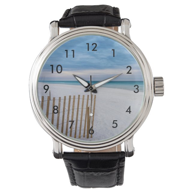 Beach Fence Morning Destin Florida Watch (Front)