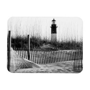 Beach Fences And Lighthouse Magnet