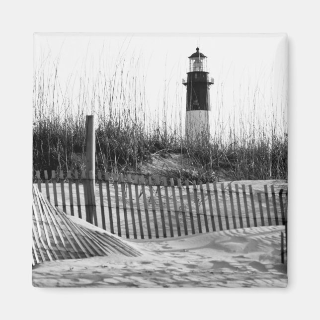 Beach Fences And Lighthouse Magnet (Front)