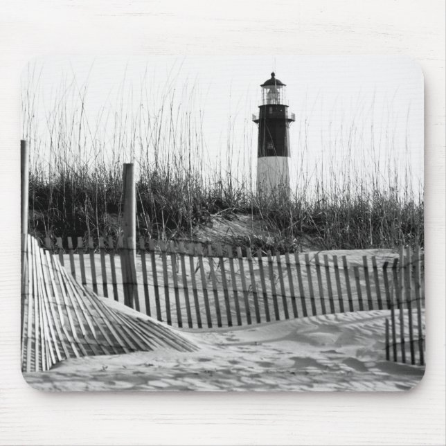 Beach Fences And Lighthouse Mouse Pad (Front)