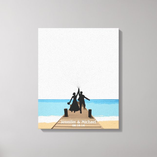 Beach Fingerprint Balloon Guestbook (Front)