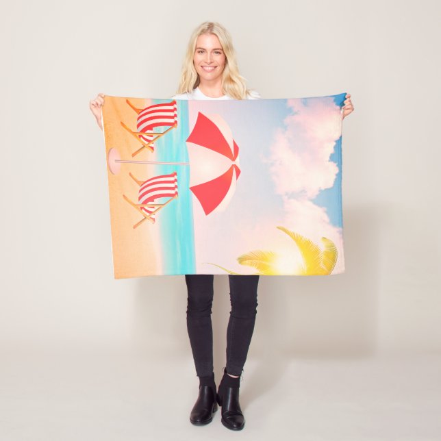 Beach Fleece Blanket, 30"x40" (In Situ)
