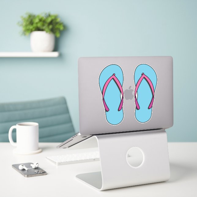 Beach Flip Flops (Laptop On Desk)