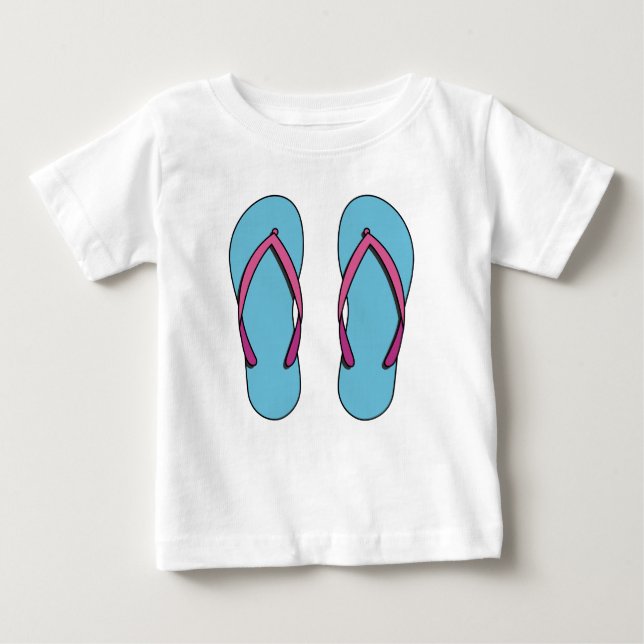 Beach Flip Flops Baby T-Shirt (Front)