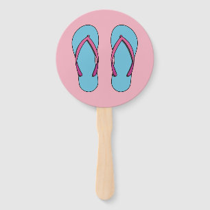 Beach Flip Flops Hand Fan