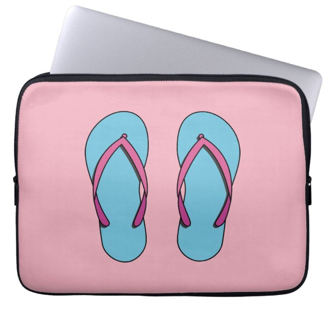 Beach Flip Flops Laptop Sleeve (Front)