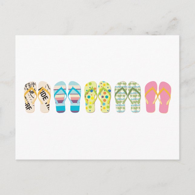Beach Flip Flops Postcard (Front)