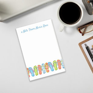 Beach Flip Flops Tropical Personalised Colourful Post-it Notes