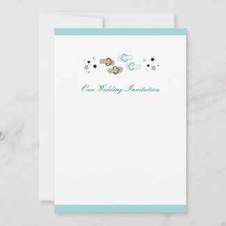 Beach Flip Flops Wedding Invitation