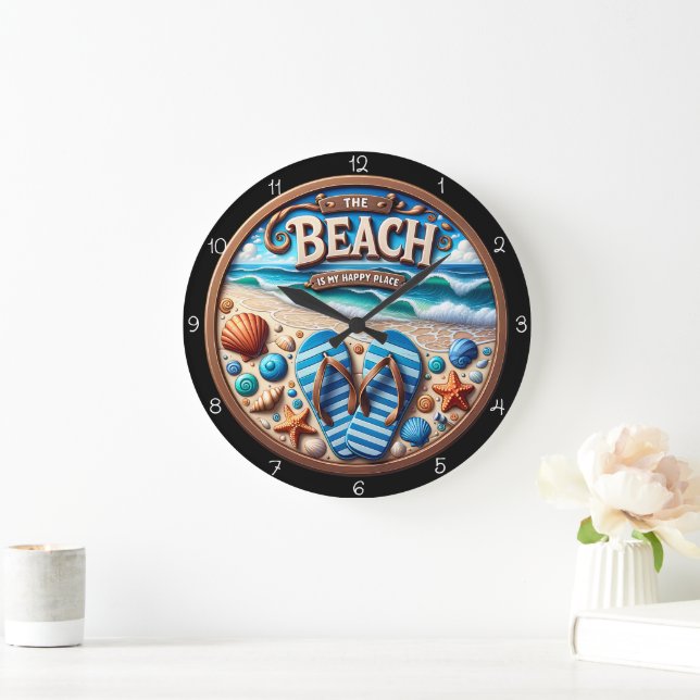 Beach Flip-Flops Welcome Clock (Home)