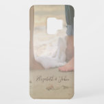 Beach,Foots,Waves  -Personalised Case-Mate Samsung Galaxy S9 Case<br><div class="desc">Beach with  foots with your name.</div>