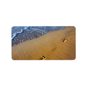 Beach Footsteps Address Label