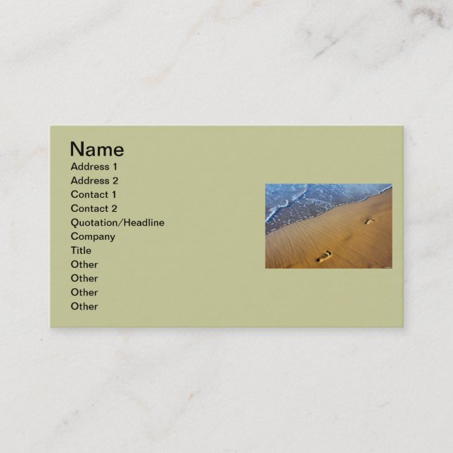 Beach Footsteps Business Card (Front)