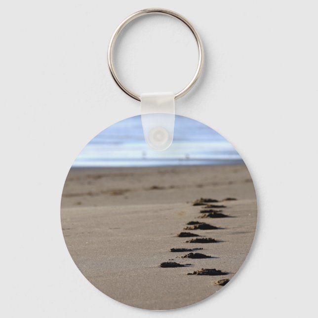 Beach Footsteps Key Ring (Front)