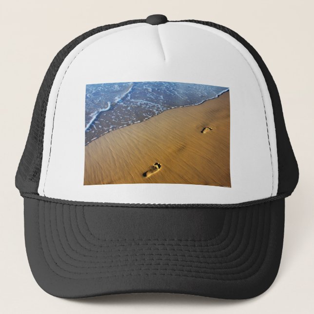 Beach Footsteps Trucker Hat (Front)