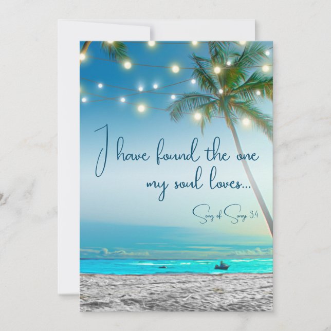  Beach Found One Soul Loves Tropical Save The Date Announcement (Front)