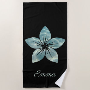 Beach frangipani flower Custom Beach Towel