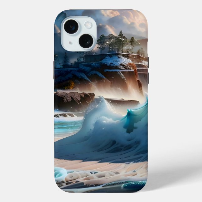 Beach Front Ocean Waves Landscape 1 Case-Mate iPhone Case (Back)