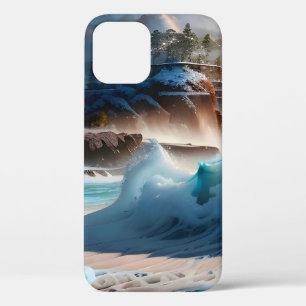 Beach Front Ocean Waves Landscape 1 iPhone 12 Case