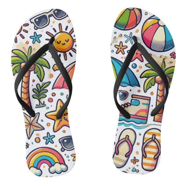 Beach Fun Vibes elements Jandals (Footbed)