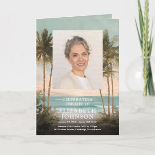 Beach Funeral Memorial Order Of Service Programme