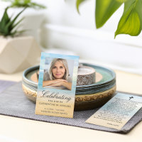 Beach Funeral Memorial Prayer Photo Card
