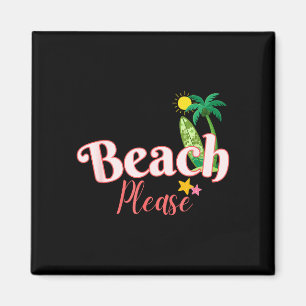 Beach funny summer vacation graphic cute seaside magnet