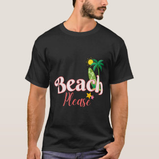 Beach funny summer vacation graphic cute seaside T-Shirt