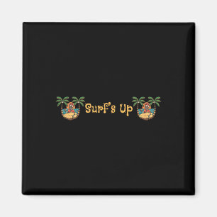 Beach Funny Sun Surfing Skeleton Jacksonville Beac Magnet