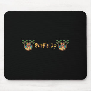 Beach Funny Sun Surfing Skeleton Jacksonville Beac Mouse Pad