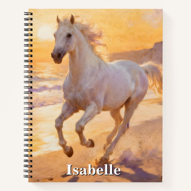 Beach Gallop at Sunrise Notebook (Front)